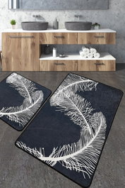 Mijölnir Juego de alfombras de baño Alisan Multicolor de 2 piezas